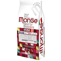 Monge Dog Mini Adult сухий корм для дорослих собак дрібних порід, ягня/рис/картопля, 15КГ