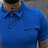 Чоловіча спортивна футболка Nike поло Найк, синя, фото 4