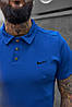 Чоловіча спортивна футболка Nike поло Найк, синя, фото 8