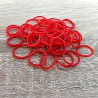 Резинки для плетения браслетов красные 50 штук