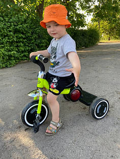 Велосипед 3-колісний музичний, колеса світяться, салатовий  1