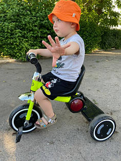 Велосипед 3-колісний музичний, колеса світяться, салатовий  2