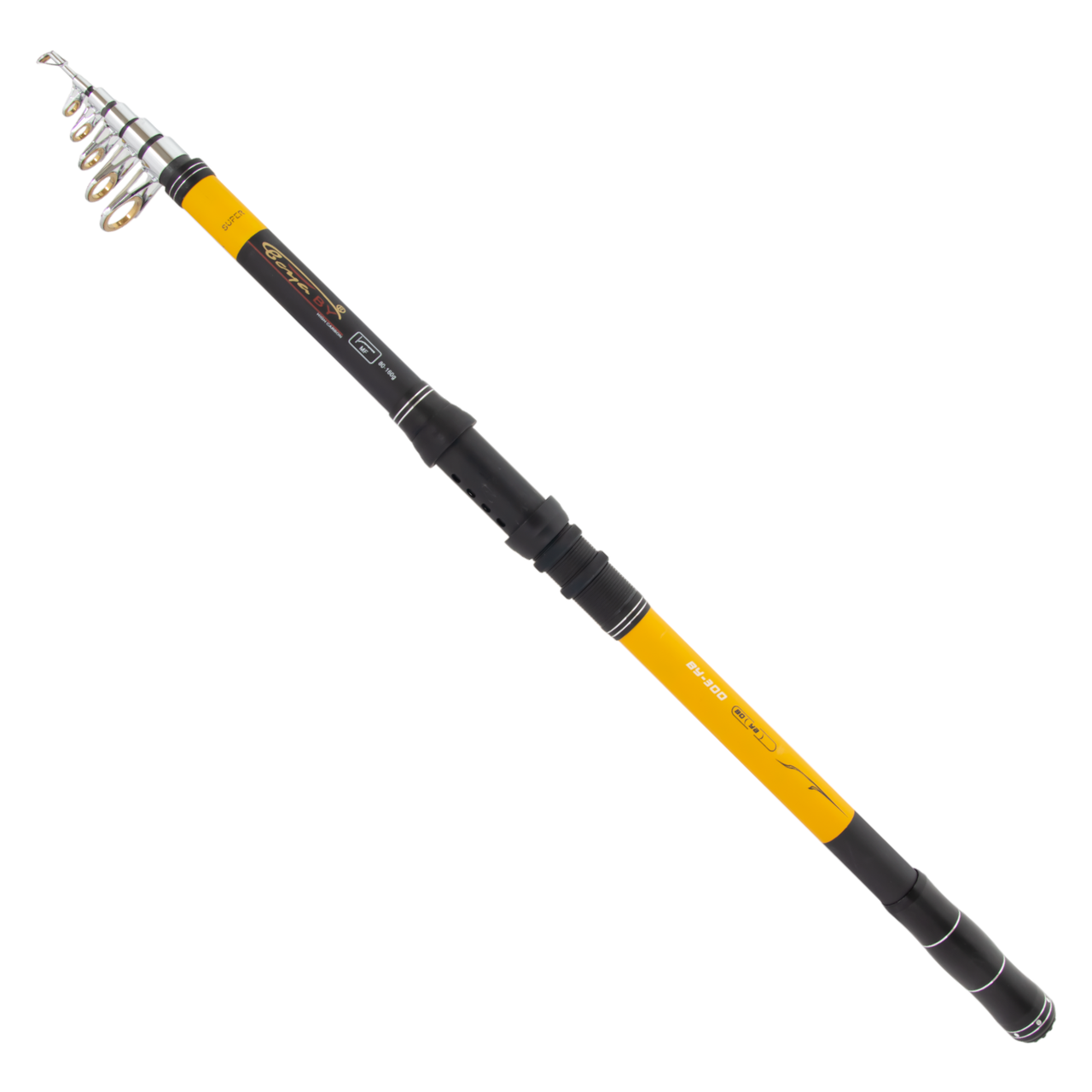Спіннінг телескопічний Boya Black-Yellow 80-1600г 300, фото 1