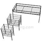 Кошик " REN-595" 595х410х(900/500)мм, білий. Презентаційний стіл. Промо кошик для розпродажів та акцій, фото 7