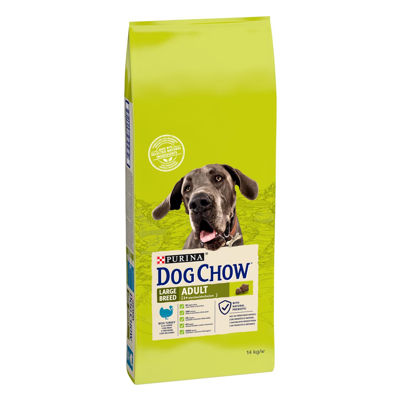 Purina Dog Chow Large Breed 14 кг для собак великих порід з індичкою