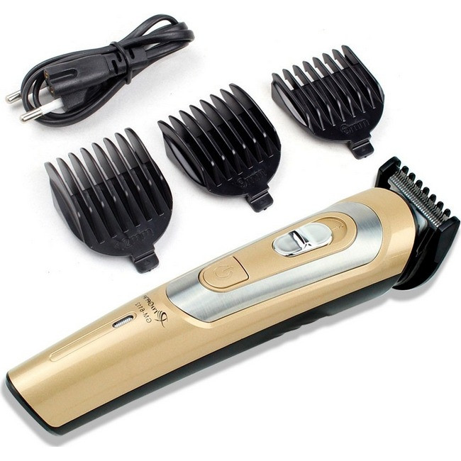 Бездротова машинка для стрижки волосся Gemei GM-6112 Gold