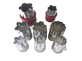 Набір кондитерських насадок для канапе з нержавіючої сталі 8 штук D 2,5 cm H 3,5 cm