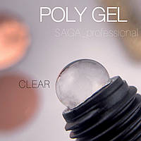 Полигель Saga Professional Poly Gel Clear, прозрачный, 30 мл