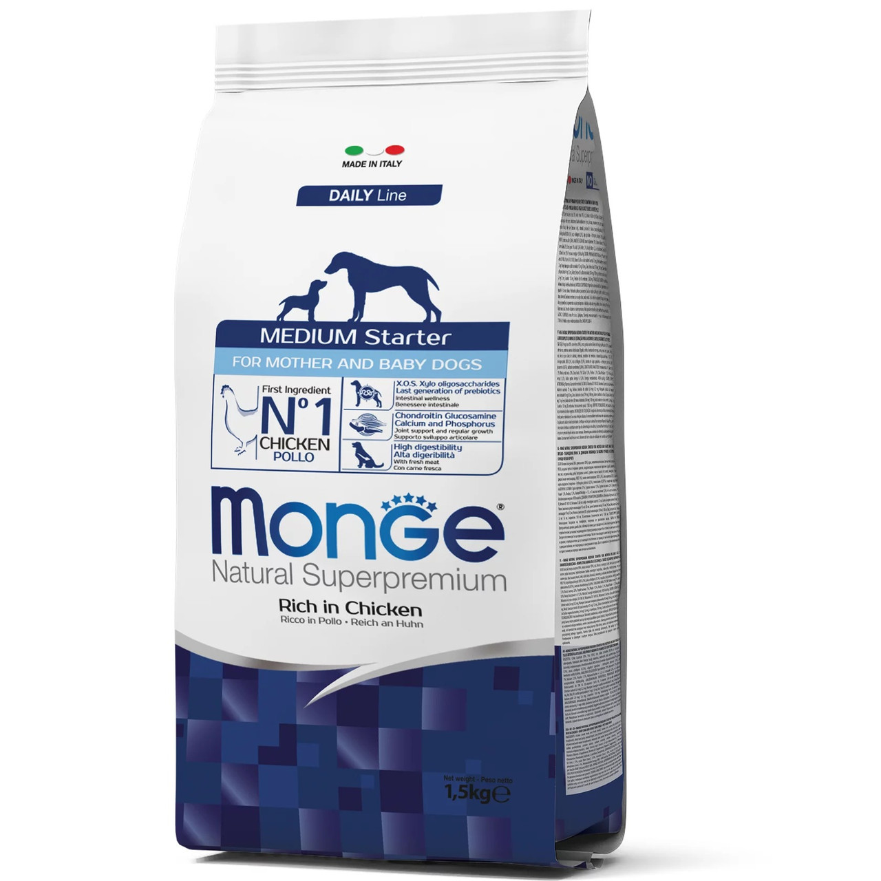 Monge Dog Medium Starter сухий корм для цуценят середніх порід і собак під час вагітності та лактації 1.5КГ