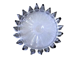 Набір кондитерських насадок для крему та прикраси тортів з нержавіючої сталі 20 штук D 1,7 cm H 3,2 cm