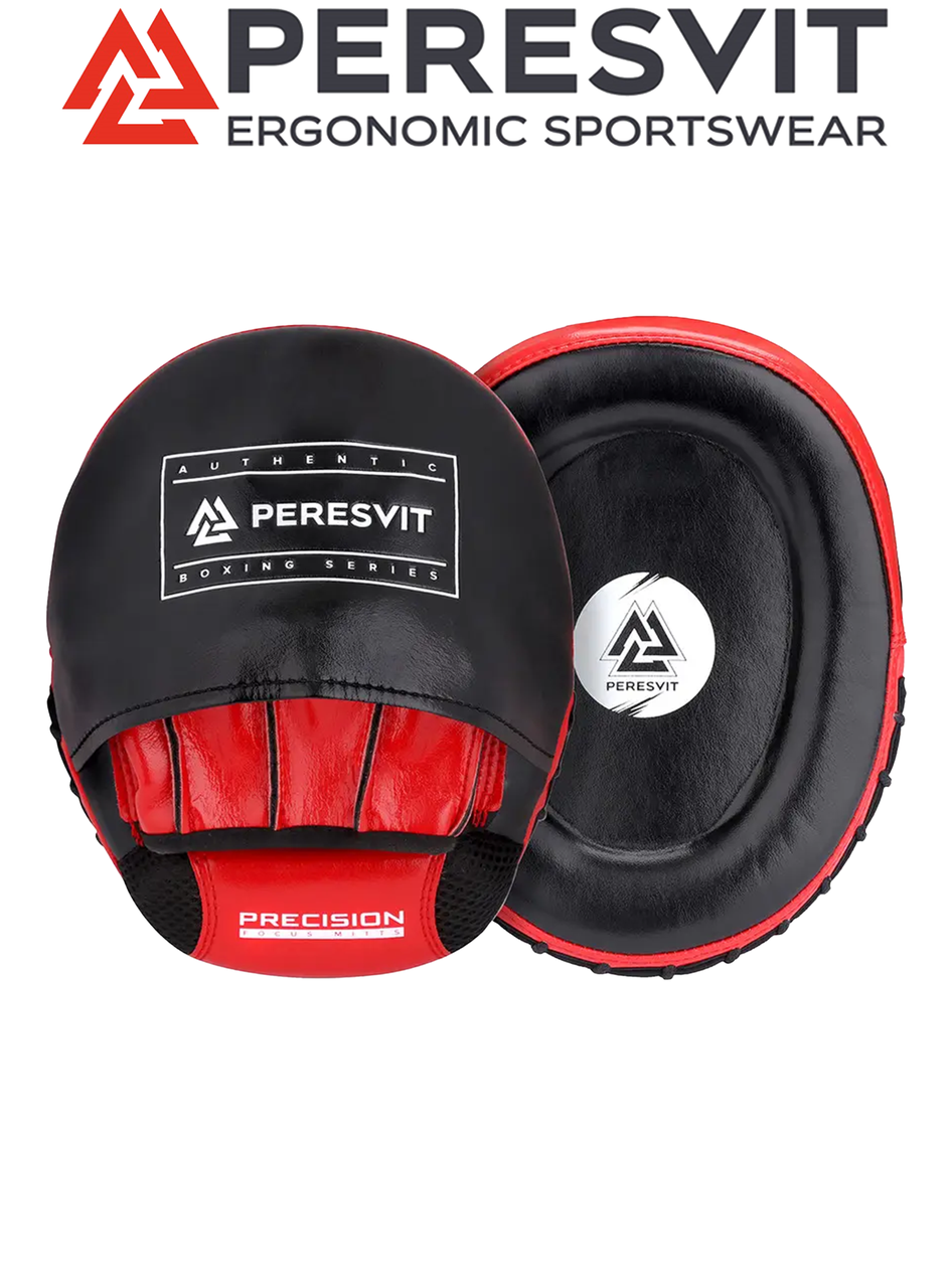 Лапи боксерські лапи для боксу та єдиноборств Peresvit Precision Mitts, чорно-червоні