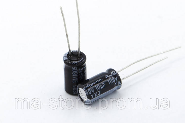 Купить Электролитический конденсатор 10 uF 100 V, 105C, d6,3 h11, цена ...