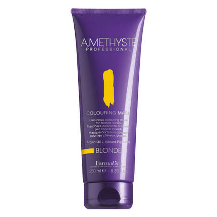 Macкa для світлих відтінків волосся FarmaVita Amethyste Colouring Mask Blonde 250 мл, фото 2