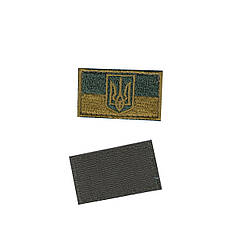Шеврон ЗСУ, військовий / армійський, український прапор, на липучці,  5  см * 8 см