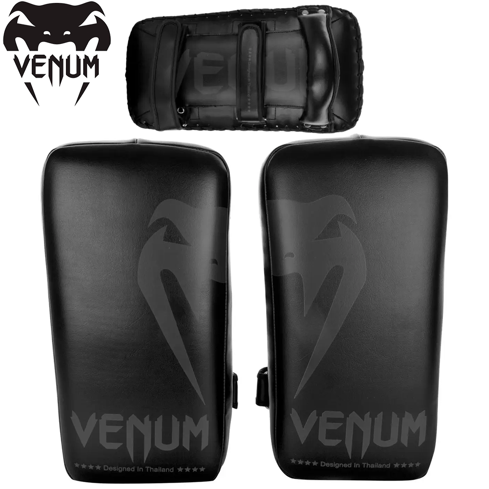 Тай-пади для тайського боксу маківара Venum Giant Kick Pads Black Black, чорні