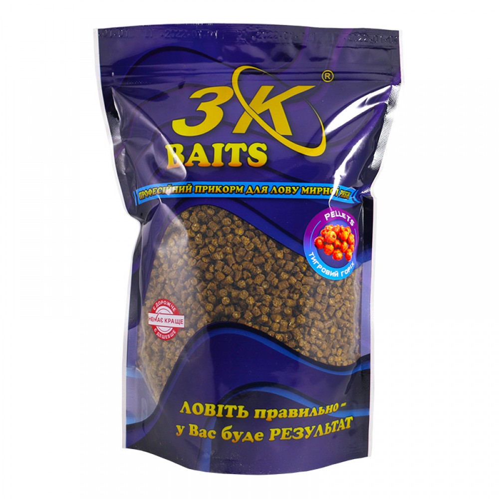 Пелетс 3k Baits Pellets 4mm Tiger Nut (Тигровий горіх) 800g 3к07208, фото 1