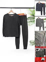 Чоловіча термобілизна кофта та штани чорний Марка «CASTOM» Арт.996