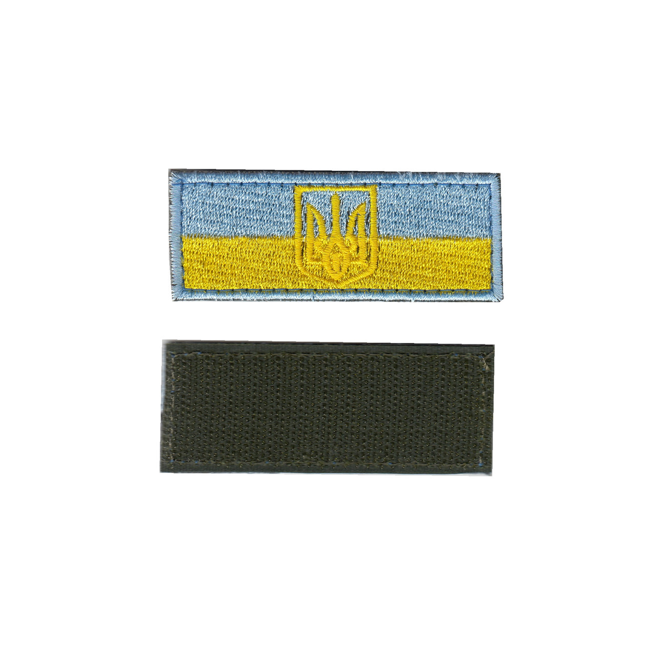 Шеврон ЗСУ, військовий / армійський, український прапор, на липучці, 4 см * 10 см