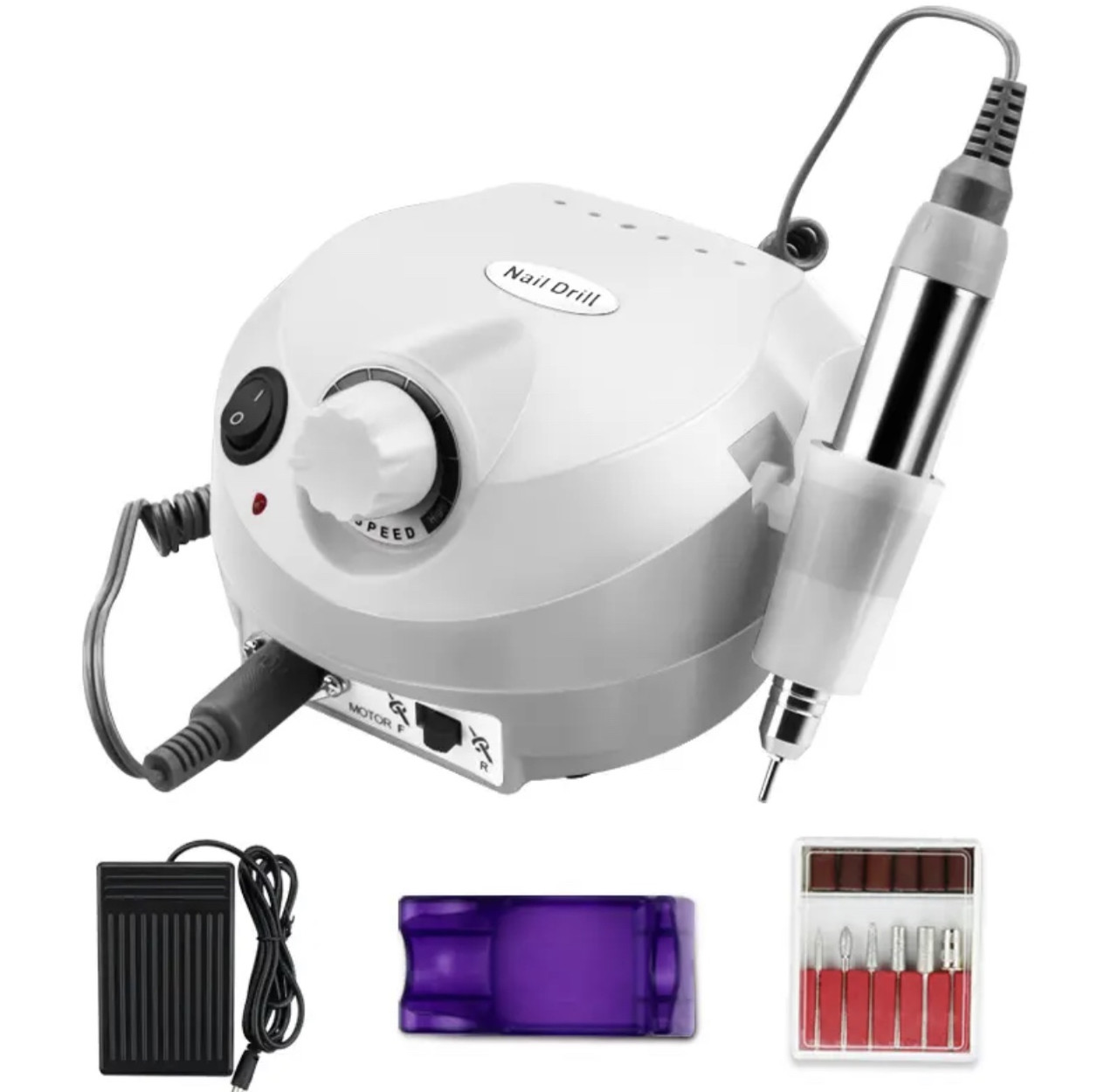 Фрезер для манікюру/педикюру Nail Master ZS-601, білий