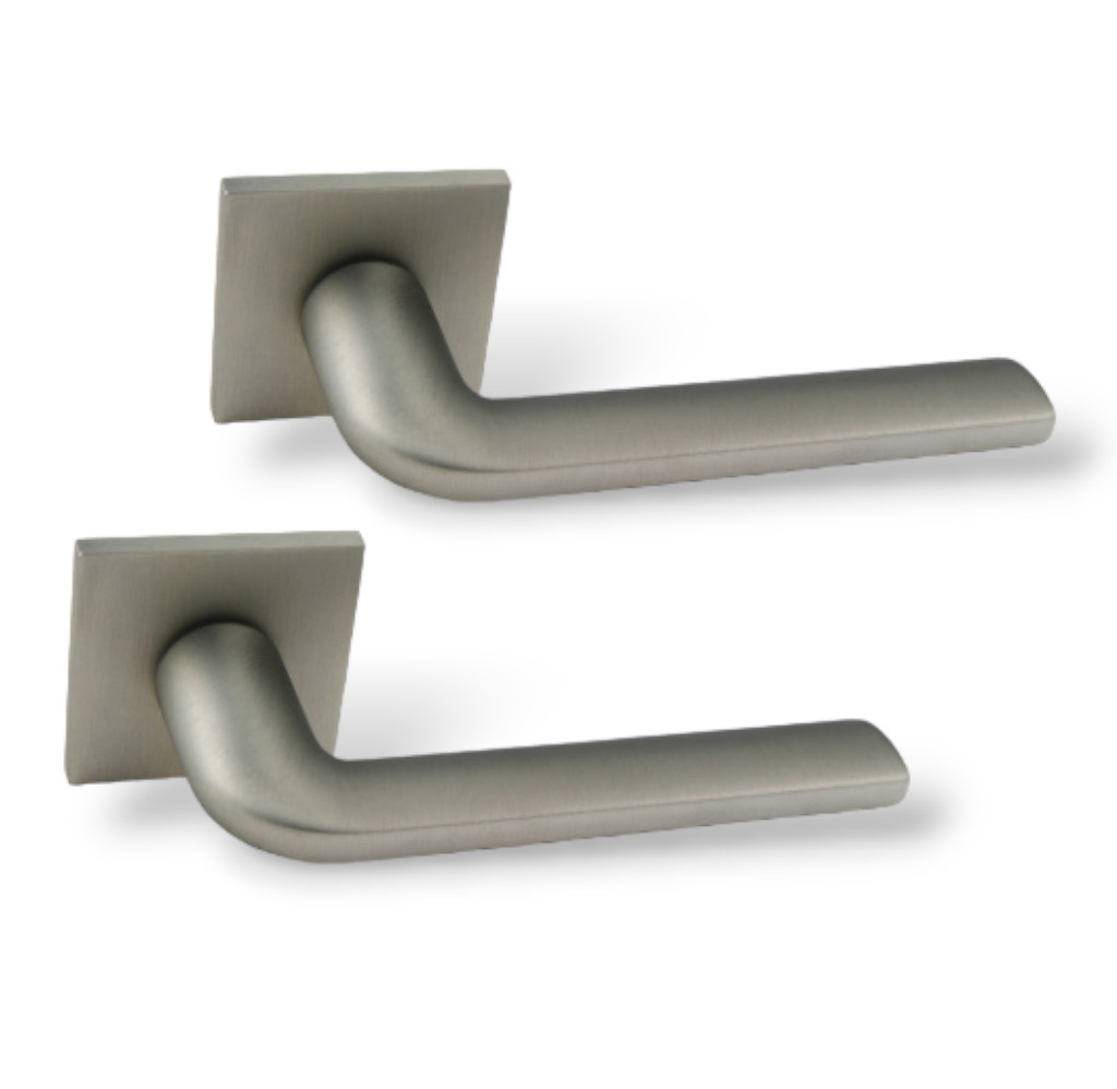 Дверні ручки на міжкімнатні/ вхідні двері FORME Milly 133Q Slim N16 нікель перламутровий, фото 1