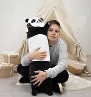 Детская мягкая игрушка подушка обнимашка для сна Панда Батон 90 см
