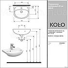 Тумба підлогова ЮВВІС Естель Т-1 біла глянцева з умивальником Solo 40 см, фото 4