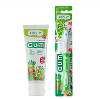 Набор Gum Kids от 3 лет (зубная паста 50 мл+зеленая зубная щетка)