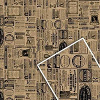 Папір пакувальний крафт "Газета на бурому" 70*100см 10л/уп (50уп)