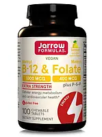 Jarrow Formulas, Метил B-12 и метилфолат, лимон, 100 жевательных таблеток