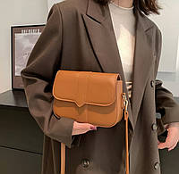 Женская сумка Экокожа 21х14х6 см. 5052 коричневая