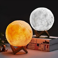 Настольный светильник ночник лампа луна Magic 3D Moon Light от аккумулятора