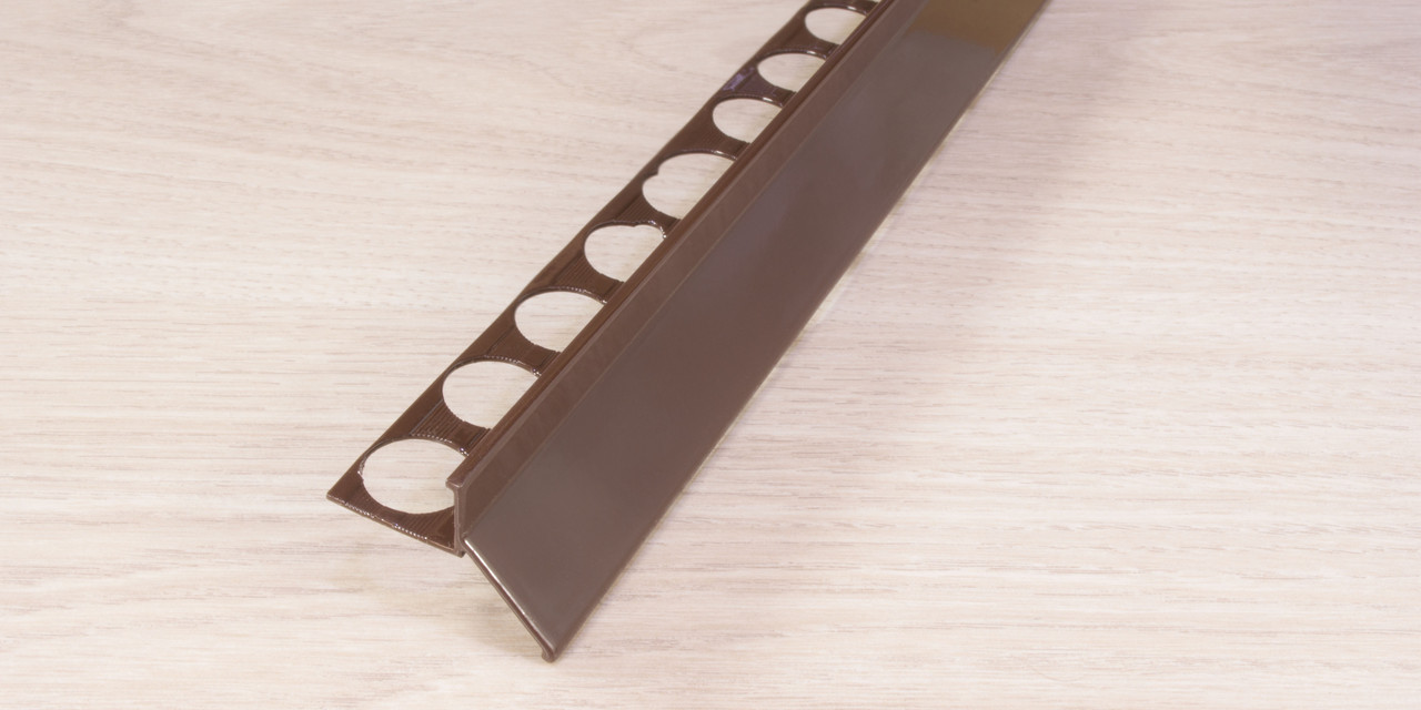 Профіль крапельник алюмінієвий для терас та балконів, довжина 2,7 м, Коричневий