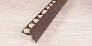 Профіль крапельник алюмінієвий для терас та балконів, довжина 2,7 м, Коричневий