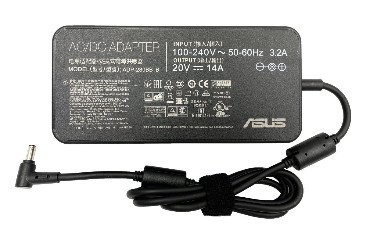 Оригінальний зарядний пристрій для ноутбука Asus 20V 14A 280W 6.0*3.7 pin Slim (ADP-280BB B)