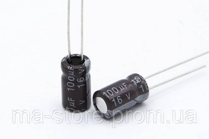 Конденсатор електролітичний 100 uF 16 V, 105°C, d6,3 h11 (ID#1881245862 ...