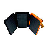 Розкладний Power bank Baseo 35000mAh 3 сонячні панелі з ліхтариком, фото 9