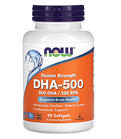 Рыбий жир двойная сила Now Foods (DHA-500) 90 капсул