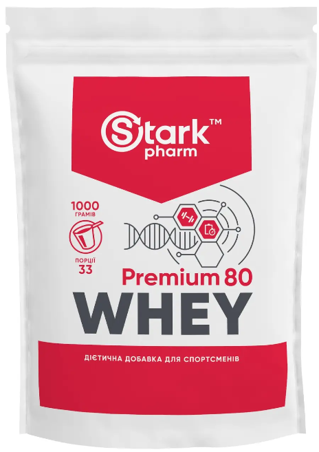 Протеїн Whey 80 Premium Stark Pharm 1 кг Ваніль