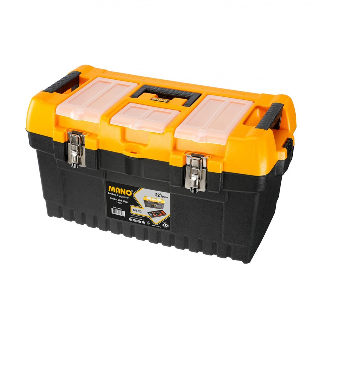 Ящик для інструментів  із органайзером та металевим замком 22" (564x310x310мм)(Артикул: MT-22)