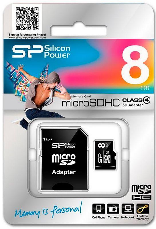 Картка пам'яті 8 GB Silicon Power MicroSDHC