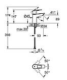 Змішувач для умивальника Grohe BauLoop S-Size 23337001, фото 4