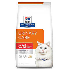 Hill's c/d Urinary Care Multicare Stress Корм для котів для сечовивідних шляхів і зниження стресу, курка 1,5кг