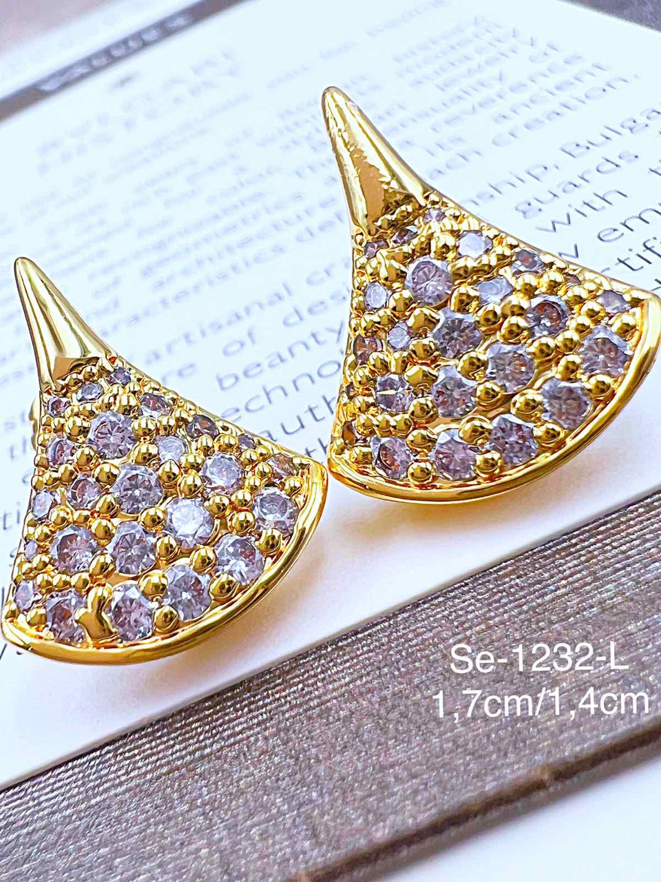 Сережки Stainlees Steel преміум (14-K)