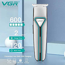 Професійна машинка для стрижки волосся тример VGR V-008 бездротова акумуляторна, фото 6
