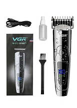 Професійна машинка для стрижки волосся VGR V-072 з акумулятором та LED-дисплеєм | Тример, фото 3
