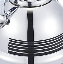 Чайник із свистком із нержавіючої сталі Benson BN-711 3 л фіолетова ручка, фото 4