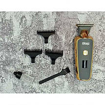 Бездротова машинка для стрижки волосся та бороди з насадками DSP 90458 USB з дисплеєм, фото 4