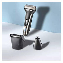 Електробритва з триммером 3 в 1 DSP 60090 функціональний прилад для гоління, фото 2