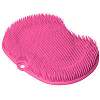 Силиконовый массажный коврик для ног, Розовый / Настенный нескользящий коврик / Коврик для ног в ванну