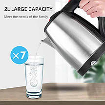 Електрочайник металевий якісний нержавіюча сталь 2 л 2000Вт RAF R.7829, фото 4